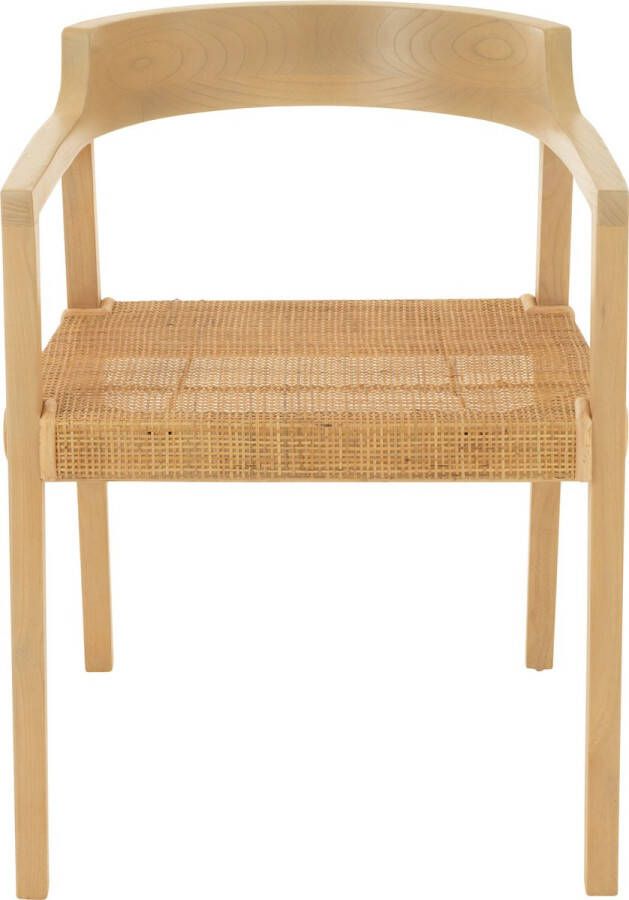 J-Line stoel Vierkant Open Sungkai hout naturel