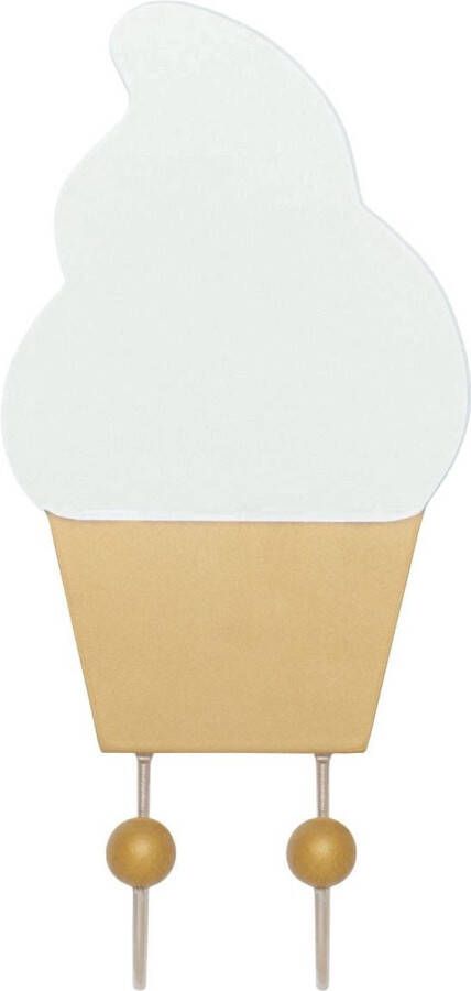 Jabadabado Kledinghanger kids IJsje Goud 22cm Wandhaak