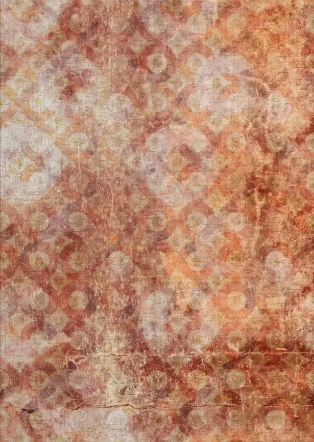 Jackie And The Fish Circle Orange Spin Vloerkleed 170x240 Rechthoek Laagpolig Tapijt Modern Beige Oranje Rood