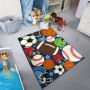 Jackson Vloerkleed Kinderkamer OEKO-TEX 100 TÜV SGS Gecertificeerde Veiligheidsproducten Vloermat Kinderen 100×130 cm Ruimte Ruimtereizen Ruimteonderzoek Rood - Thumbnail 1