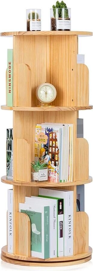 Jake Boss Life Tools Draaibare Boekenkast 3 lagen Boekenrek 98 X 45 X45 Woonkamer 0 Slaapkamer Leuk voor Kinderboeken