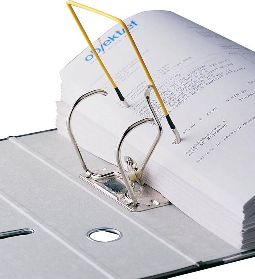 Jalema Archiefbinder Clip Pli-fix geel 10 stuks - Foto 2