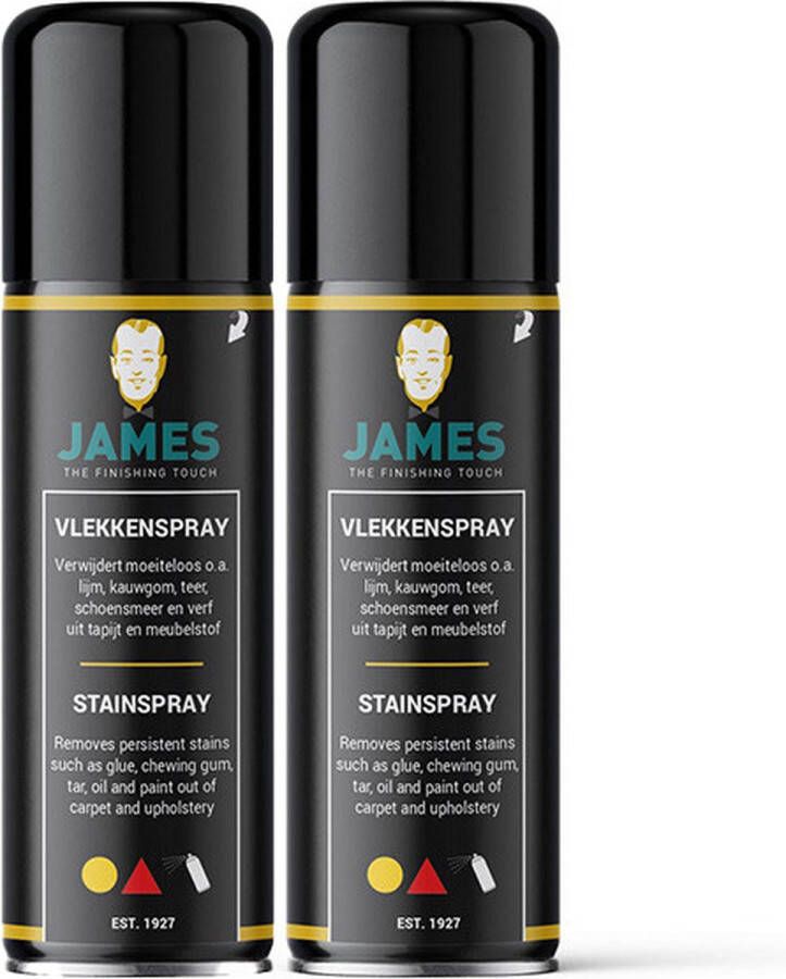 James B.V. James vlekkenspray 2 pack verwijdert vet olie verf en lijmresten op tapijt karpet en meubelstof - Foto 3