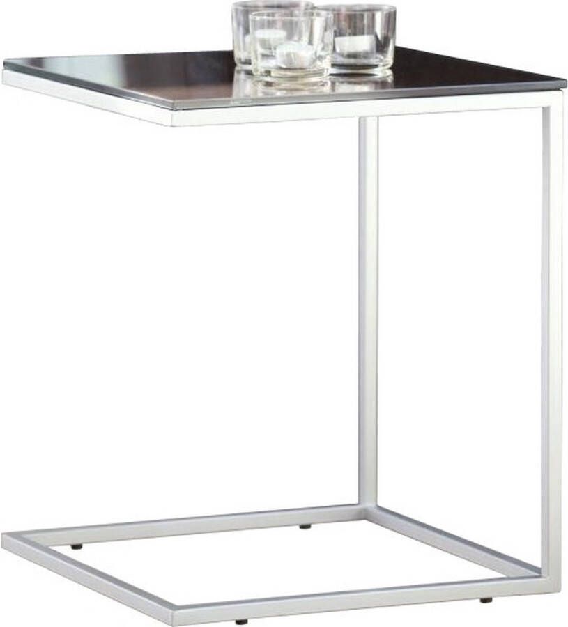 Jan Kurtz Pizzo Bijzettafel eiken natuur zilver 40 x 52 x 40 cm