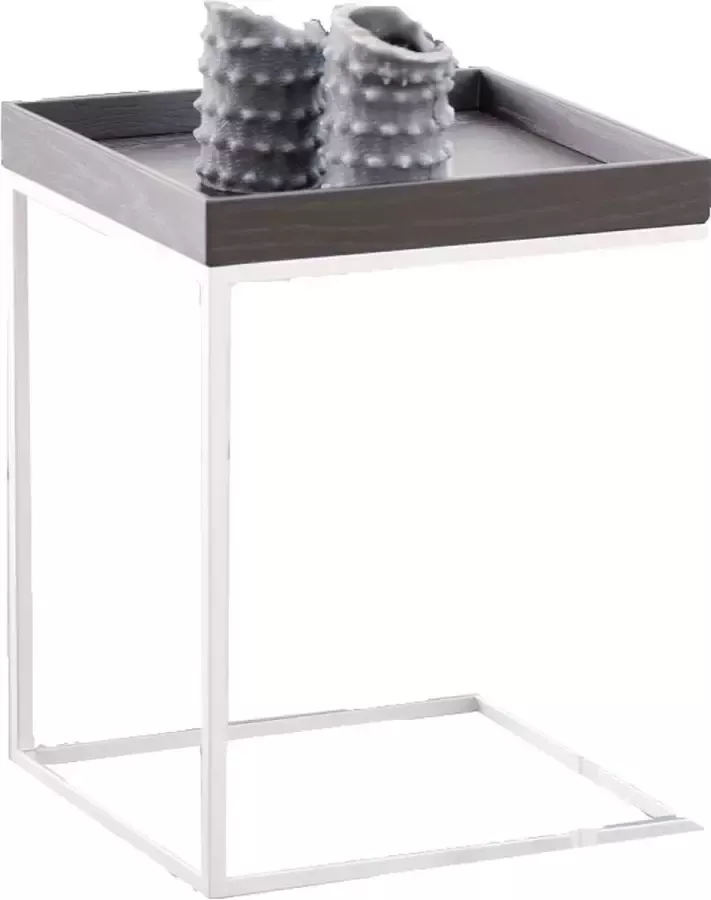 Jan Kurtz Pizzo Bijzettafel eiken natuur zilver 110 x 40 x 60 cm eiken natuur zilver 110 x 40 x 60 cm