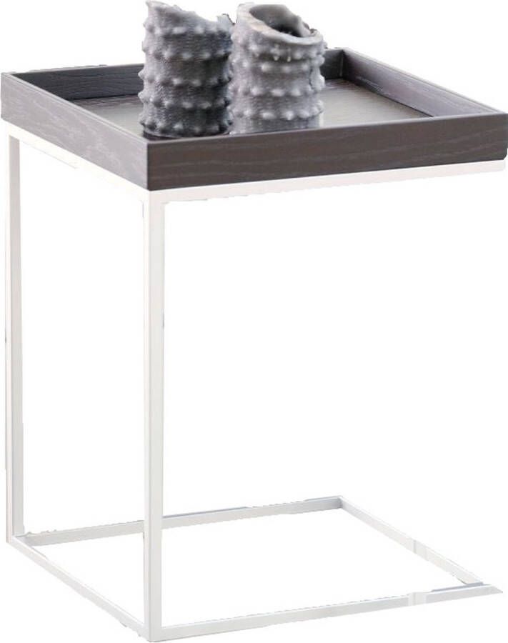 Jan Kurtz Pizzo Bijzettafel eiken natuur zwart 60 x 40 x 60 cm