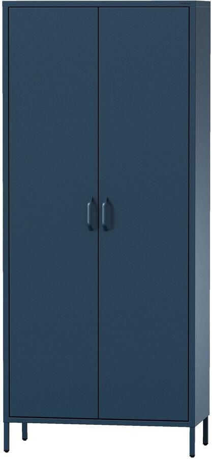 JAN NOWAK Metalen kledingkast glanzend Modern voor het opbergen van kleding Marineblauw