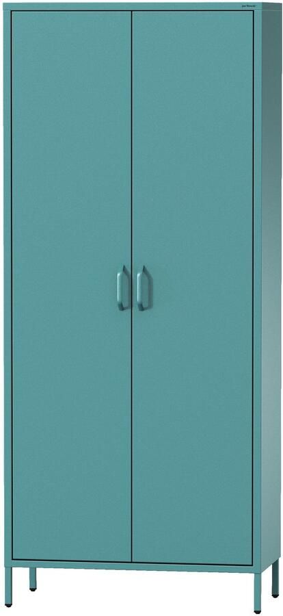 JAN NOWAK Metalen kledingkast glanzend Modern voor het opbergen van kleding Zeekleur