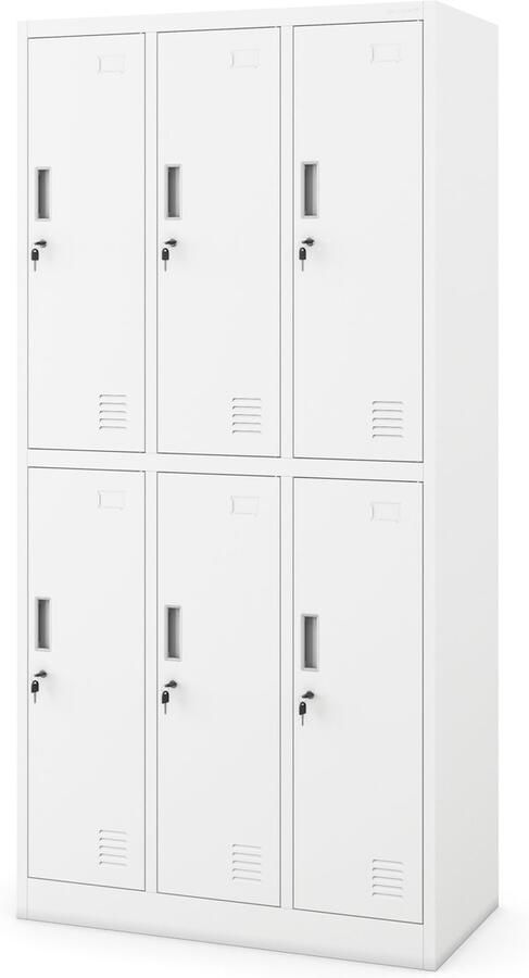 JAN NOWAK Metalen Kledingkast IGOR Schoolkast Wit