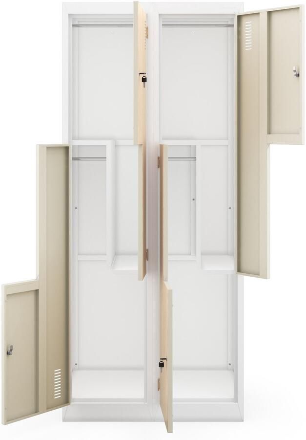 JAN NOWAK Metalen Kledingkast JULIA Eco Design Wit-Houten