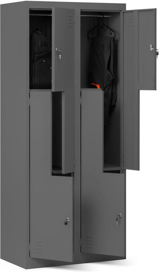 JAN NOWAK Metalen Kledingkast JULIA Kledingkast Antraciet