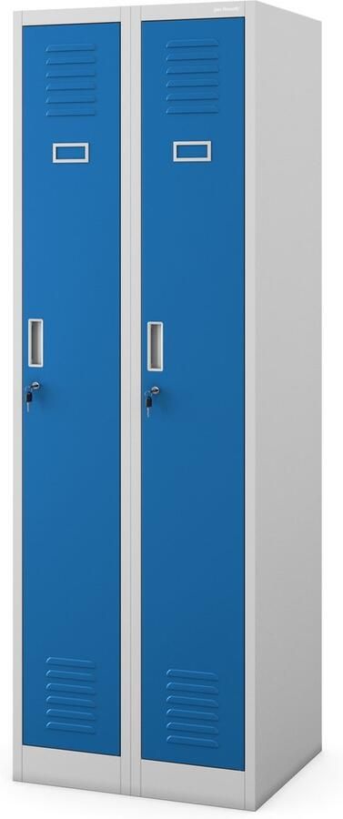 JAN NOWAK Metalen Kledingkast KACPER II Werkkast Blauw