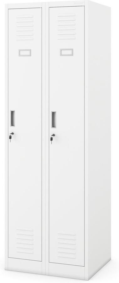 JAN NOWAK Metalen Kledingkast KACPER II Werkkast Wit