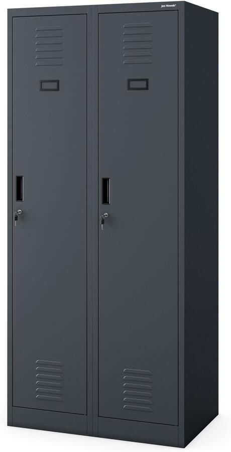 JAN NOWAK Metalen Kledingkast KACPER Kast met 4 Compartimenten Antraciet