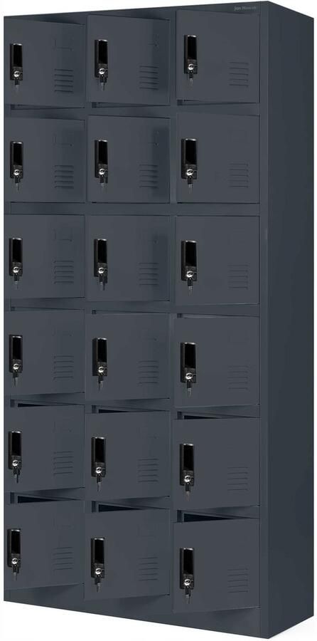 JAN NOWAK Metalen Kledingkast KAROL 18 inbouwkasten Antraciet