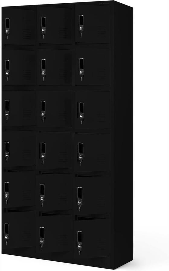 JAN NOWAK Metalen Kledingkast KAROL 18 inbouwkasten Zwart