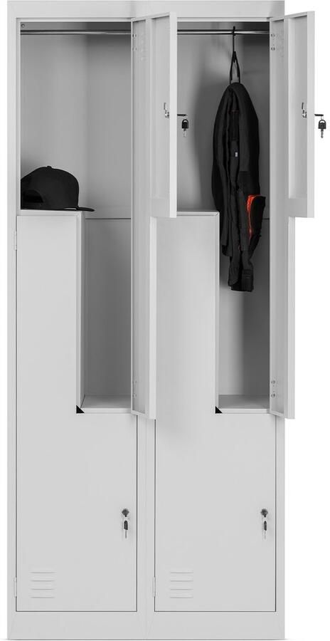 JAN NOWAK Metalen Kledingkast Kleedkamerkast Grijs