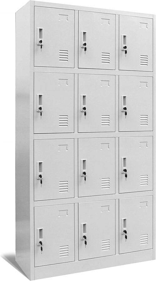 JAN NOWAK Metalen Kledingkast MARCIN Werknemerskast Grijs
