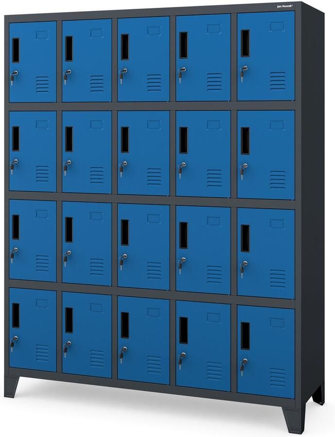 JAN NOWAK Metalen Kledingkast ROBERT Zwembadsysteem Antraciet-Blauw