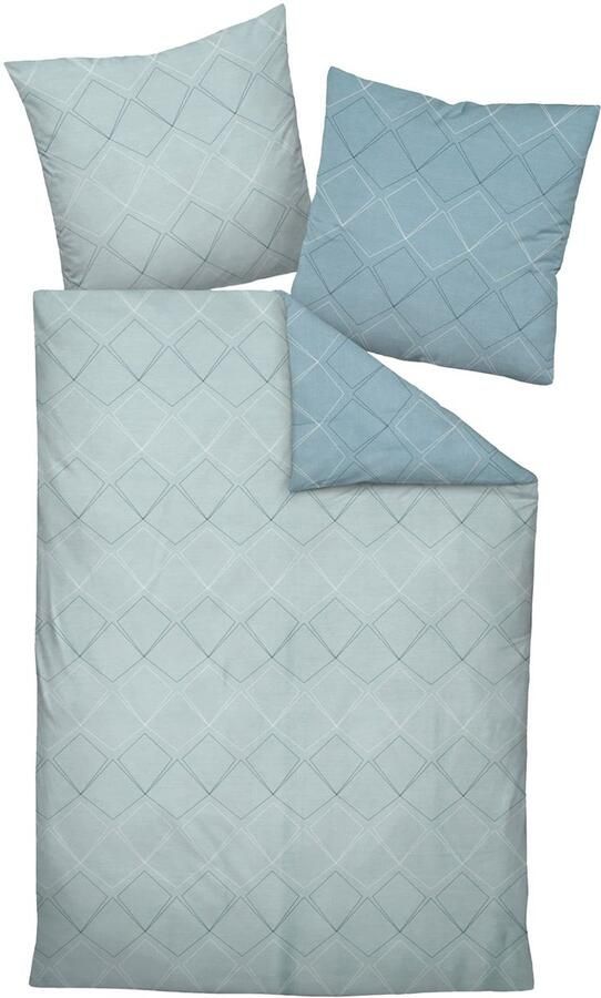 Janine Omkeerbaar beddengoed J. D. 87053 Dekbedovertrek van katoen dekbedovertrek met ruitdessin - Foto 4