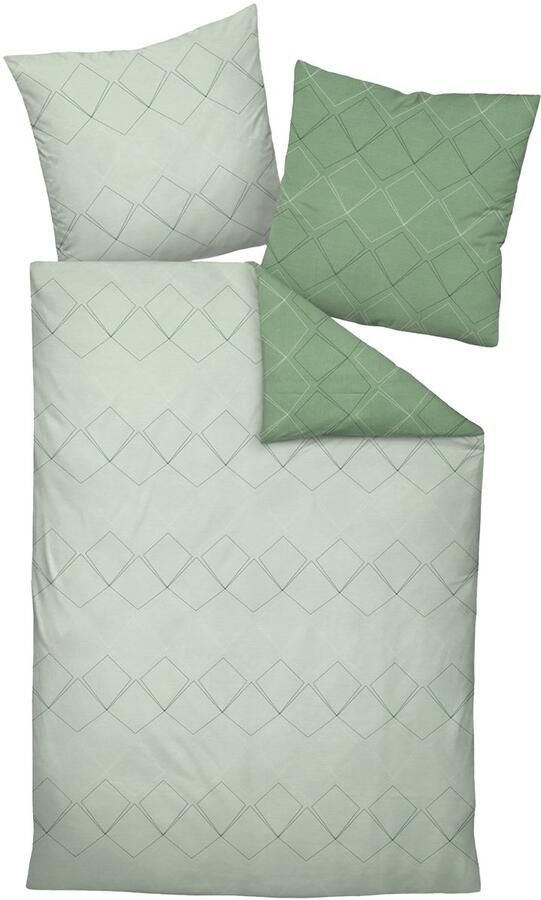 Janine Omkeerbaar beddengoed J. D. 87053 Dekbedovertrek van katoen dekbedovertrek met ruitdessin - Foto 4