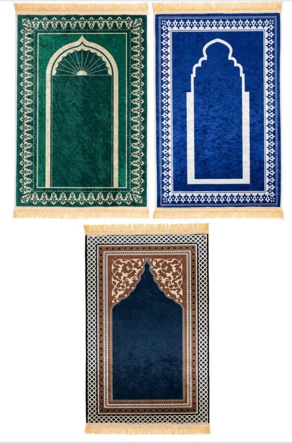 Jannah Islamitisch Gebedskleed Gebed Kleed Gebedskleed Islam Gebedsmat Kleed Ramadan Eid Muburak 80 x 120 cm - Foto 4