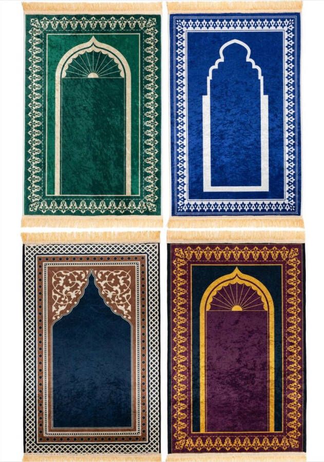 Jannah Islamitisch Gebedskleed Gebed Kleed Gebedskleed Islam Gebedsmat Kleed Ramadan Eid Muburak 80 x 120 cm - Foto 3