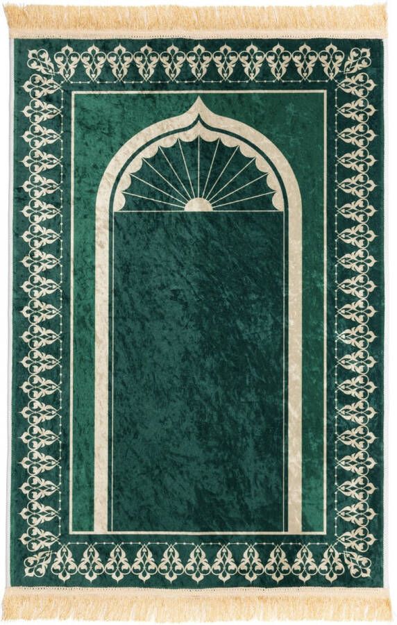 Jannah Islamitisch Gebedskleed Gebed Kleed Gebedskleed Islam Kleed Ramadan Eid Muburak 80 x 120 cm