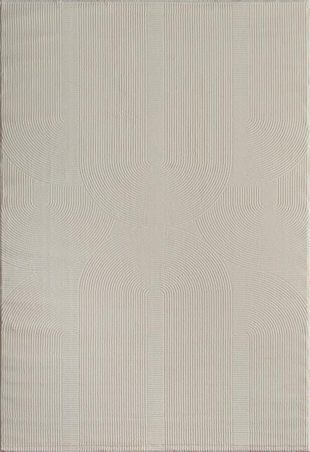 Japandi Vloerkleed 80x150 Creme Beige Zacht Modern Voor binnen Laagpolig Rechthoek