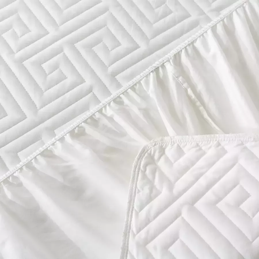 Jaquet Bedding HAPPY WOMEN'S DAY Instap Warm Hoogwaardige gewatteerde Hoeslaken 100% katoen hoeslaken tweepersoons Boxspring matras 160x200x30cm-Blauw