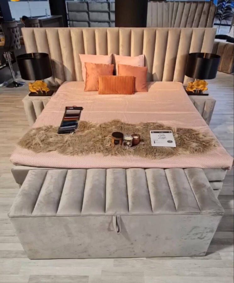 Atlanta Luxe boxspring met opbergruimte 180 x 200 Beige - Foto 2
