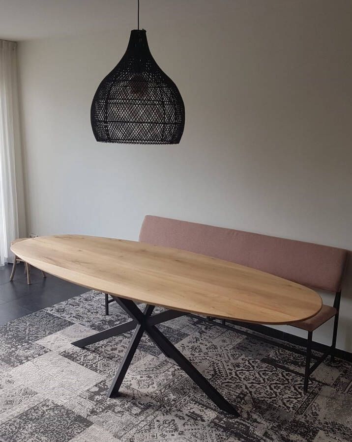 Jason s WOOD Jason's WOOD Jason's ovale eettafel met matrix-poot 200 x 95 - Foto 1