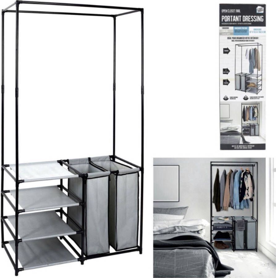 Je Cherche Une Idee Kledingkast Slaapkamer Decoratie Woonkamer Kast Opbergkast Zwart Metaal - Foto 2