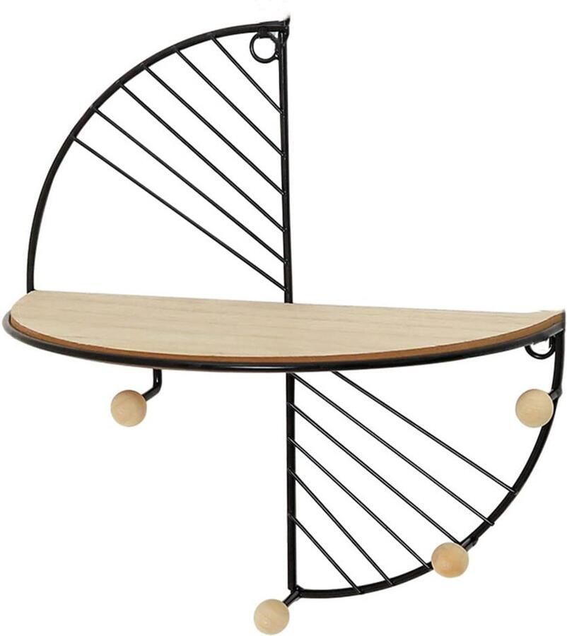 JeiibrZui 1 Cirkelplank Zwarte Halfronde Vlinder Wanddecoratie Cirkel Wandplank voor Aan de Muur Modern Minimalistisch Opbergrekje met Geometrisch Ontwerp