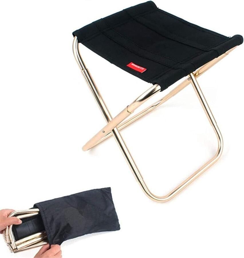 JeiibrZui 1 draagbare kruk kleine opvouwbare stoel handtasstoel Draagbaar & Robuust voor Kamperen Wandelen & Picnic