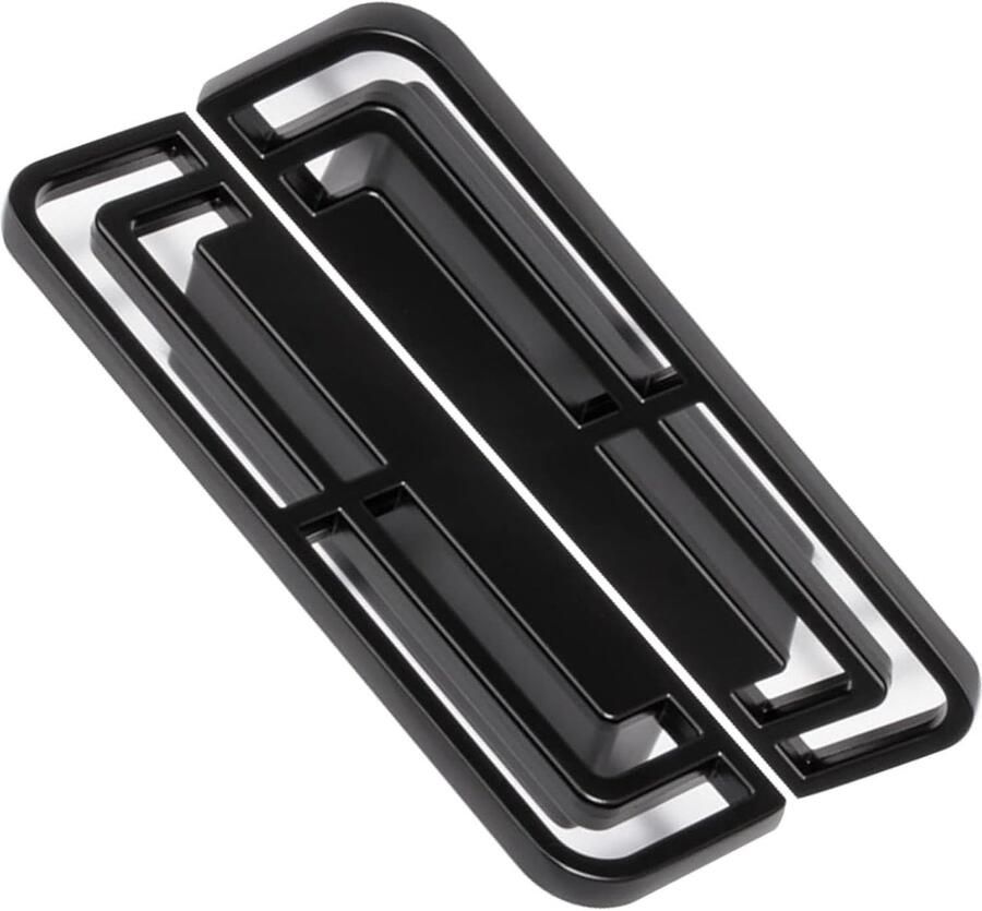 JeiibrZui 2 x kastgrepen van zinklegering ladeknoppen met matte zwarte poedercoating corrosiebestendige minimalistische kastgrepen voor modern interieurontwerp