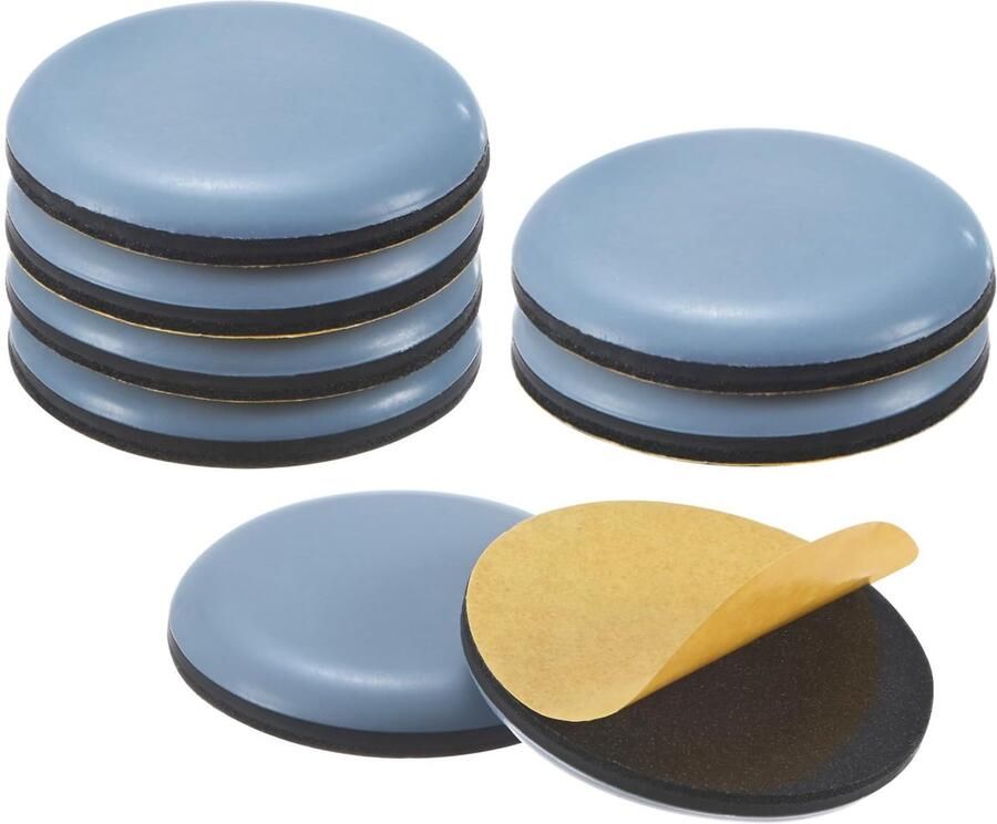 JeiibrZui 8 Zelfklevende Meubelglijders Teflon Stoelkussens met Geluidsreducerende Felt Bescherming voor Hout Tapijt & Tegelvloeren