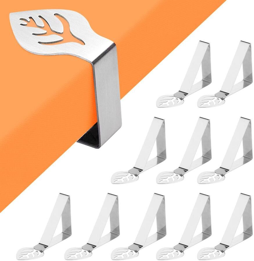 JeiibrZui Tafelkleedclips Picknicktafelclips Grote Tafelkleedclips Voor Buitentafels 10 Stuk Zilver
