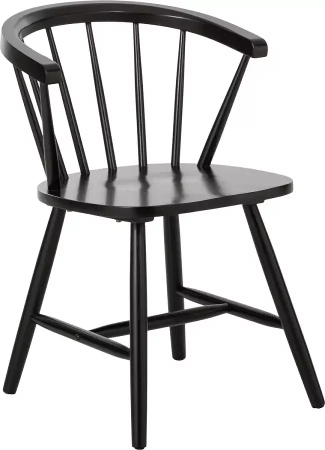 Jella & Jorg 2st Windsor zwarte houten stoelen Megan 2 stuks eetkamerstoelen