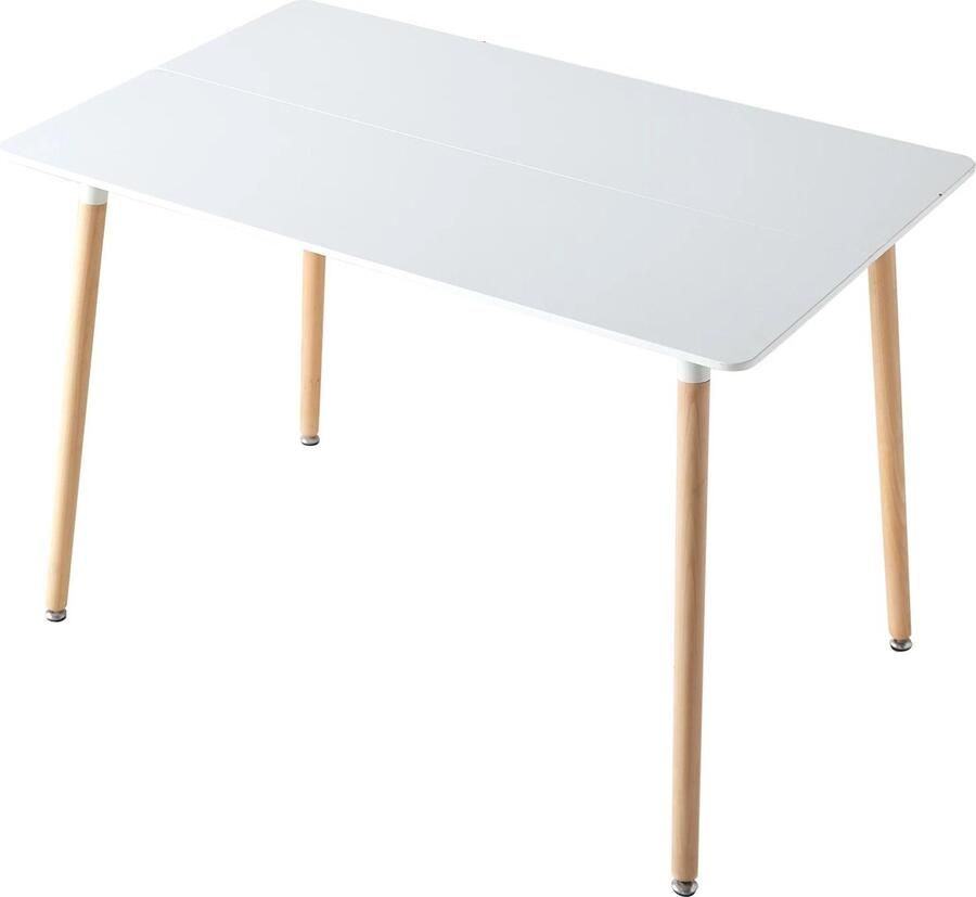 ZFA Store Eettafel Bureau Rechthoekig Nordic Modern Wit 110 x 70 cm