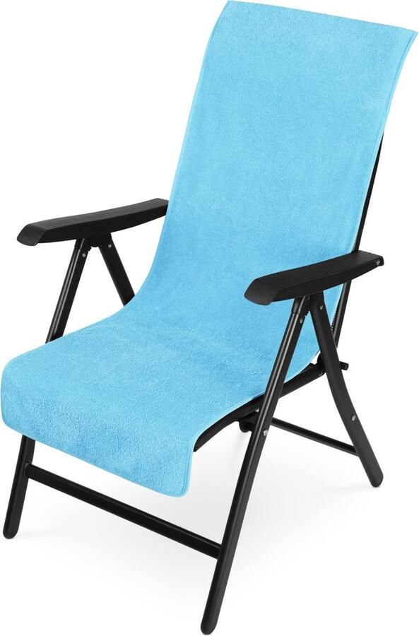 JEMIDI badstof overtrek voor tuinstoelen Handdoek 100% katoen Handdoek voor tuin- of campingstoeltjes 130 x 60 cm - Foto 3