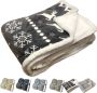 JEMIDI XXL warme fleece deken Knuffeldeken voor op de bank 150 x 200 cm Wasbaar Lichtgrijs - Thumbnail 4