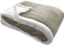 JEMIDI XXL warme fleece deken Knuffeldeken voor op de bank 150 x 200 cm Wasbaar Taupe - Thumbnail 1