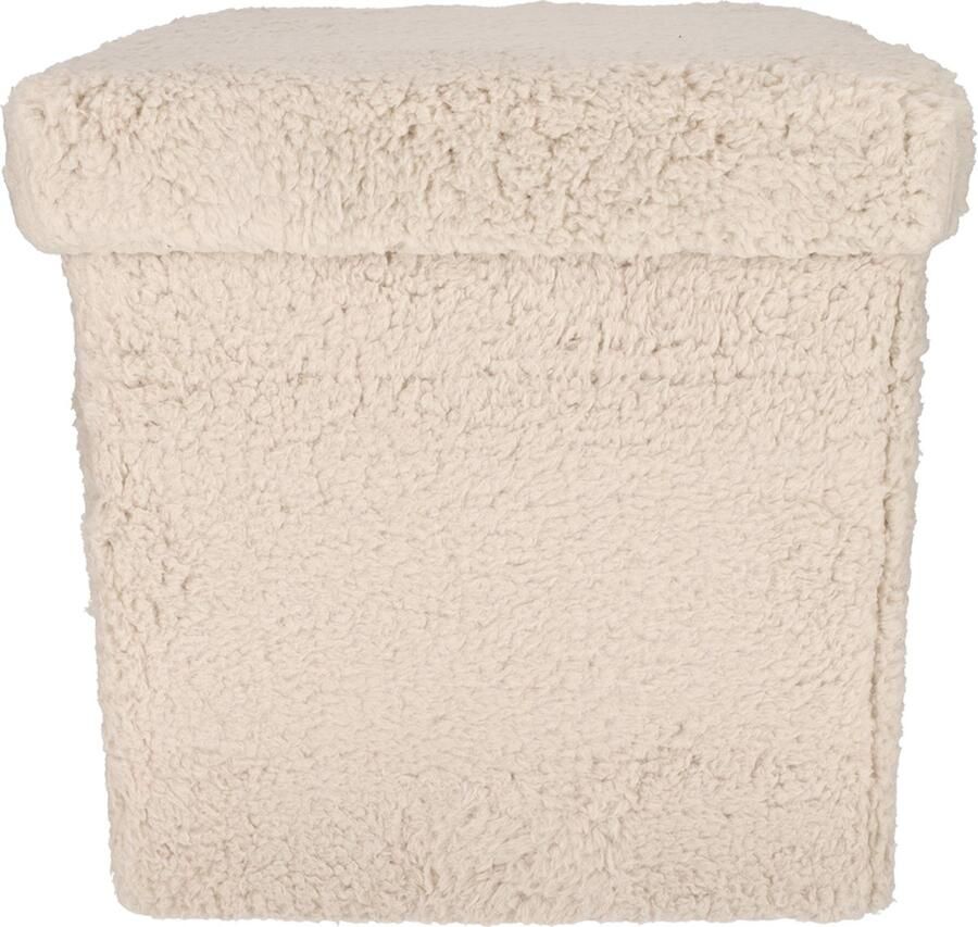 JENS Living Poef met opbergruimte Opvouwbaar Teddy Taupe