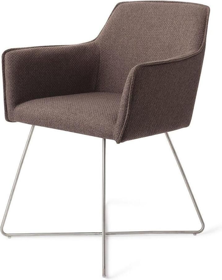 Jesper Home Hofu Eetkamerstoel Potter's Clay Cross steel