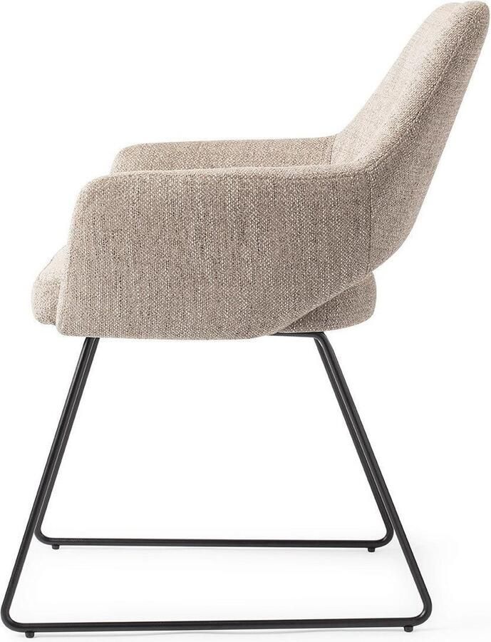 Jesper Home Eetkamerstoel Yanai Slide Black Biscuit Beach - Foto 2