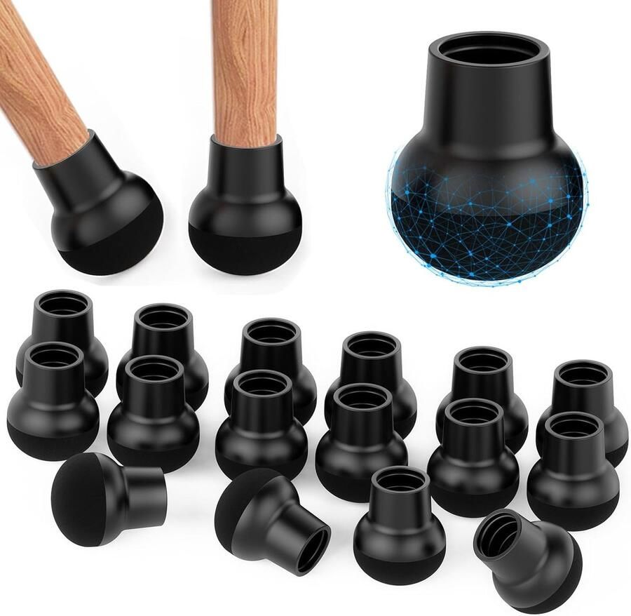 JGS 24-delige Set Stoelpootbeschermers met Viltglijders voor Perfecte Vloerbescherming