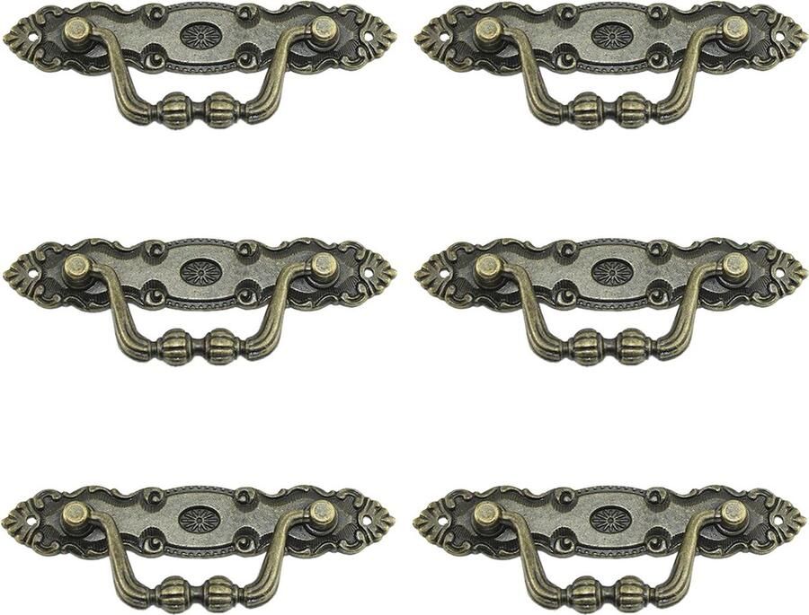 JGS Antieke Kastgrepen in Retro Stijl voor Meubels en Deuren met Klassieke Bronskleurige Afwerking