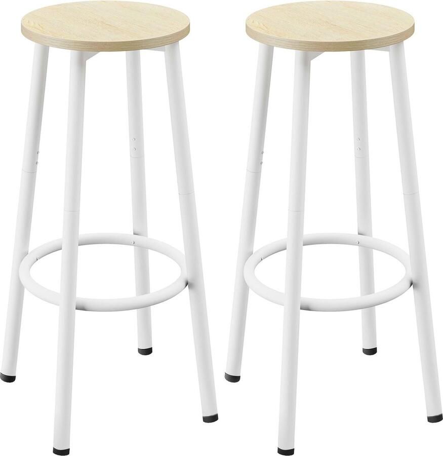 JGS Barkrukken Set van 2 met Ergonomisch Ontwerp en Voetensteun voor Keuken of Bar