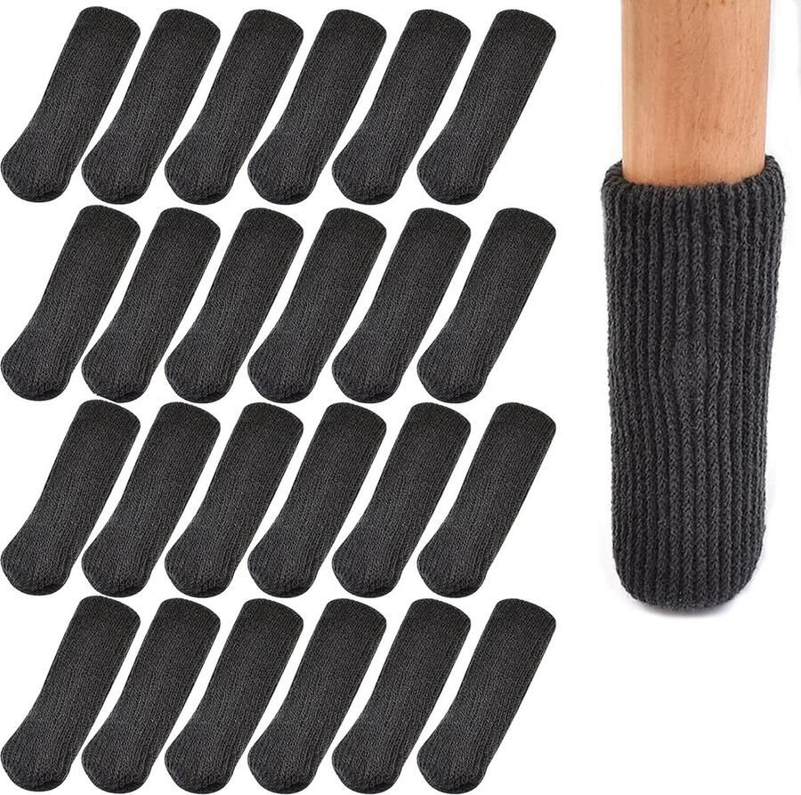 JGS Beschermende Stoelsokken voor Meubels Set van 24 Stuks Voorkom Krassen en Verminder Geluid